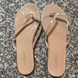 Bebe Women's Nude Patent Sandals size 7